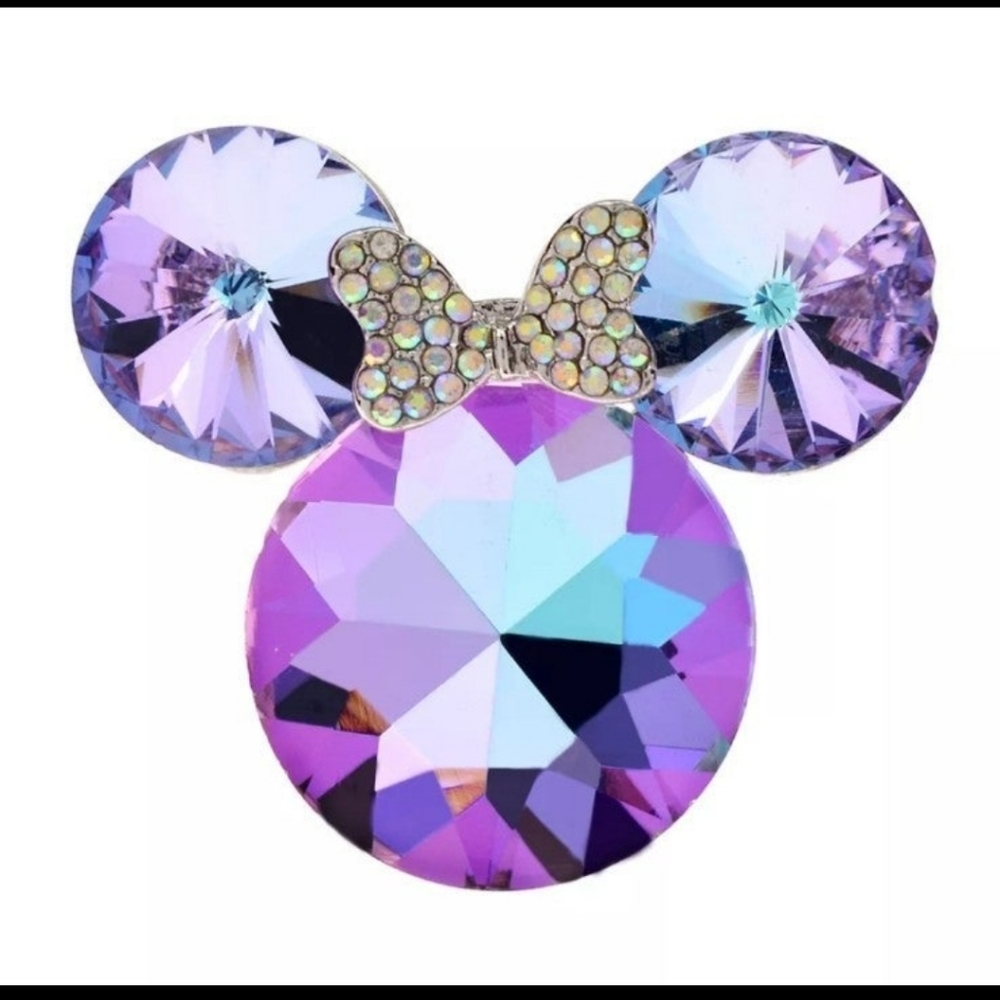 NEW Shiny Minnie Mouse Brooch